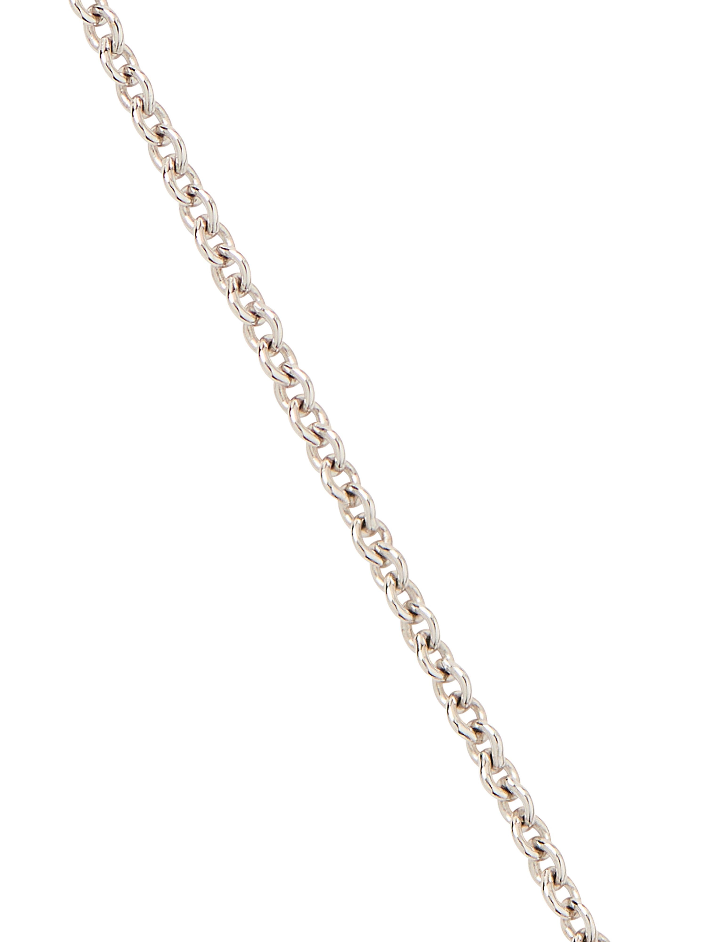 18 Karat Weißgold Halskette, Diamanten, Saphir, Blumenkollektion (Moderne) im Angebot
