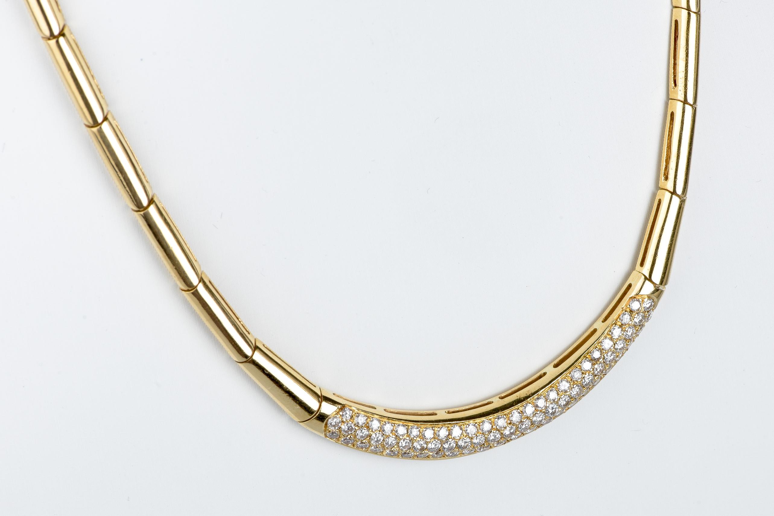 Collier en or jaune 18 cts In Excellent Condition For Sale In Monte-Carlo, MC
