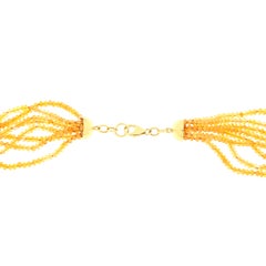 Collier Multifilo mit Opale di fuoco und granati, Öffnung in Oro giallo