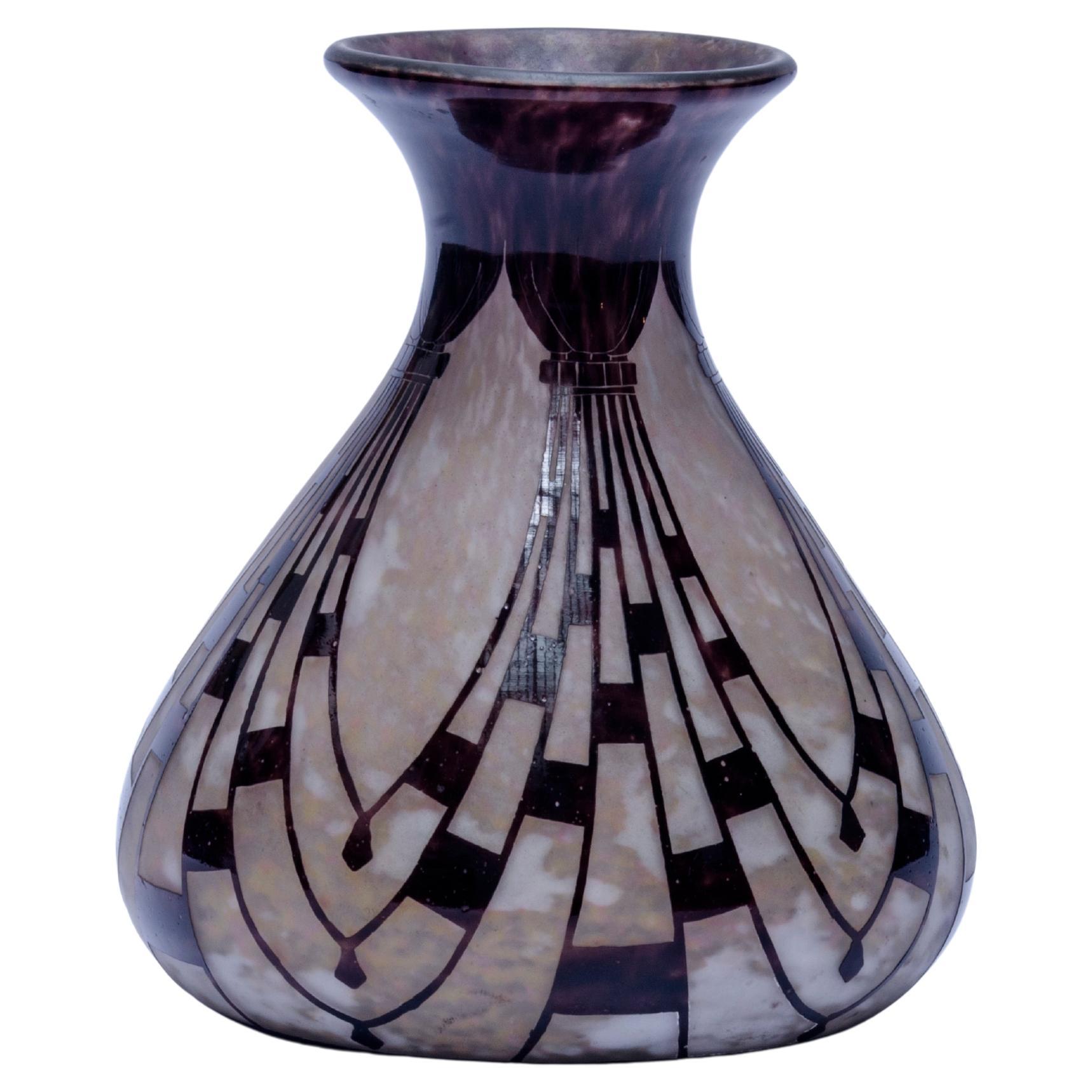 Vase "Collier" par Le Verre Français