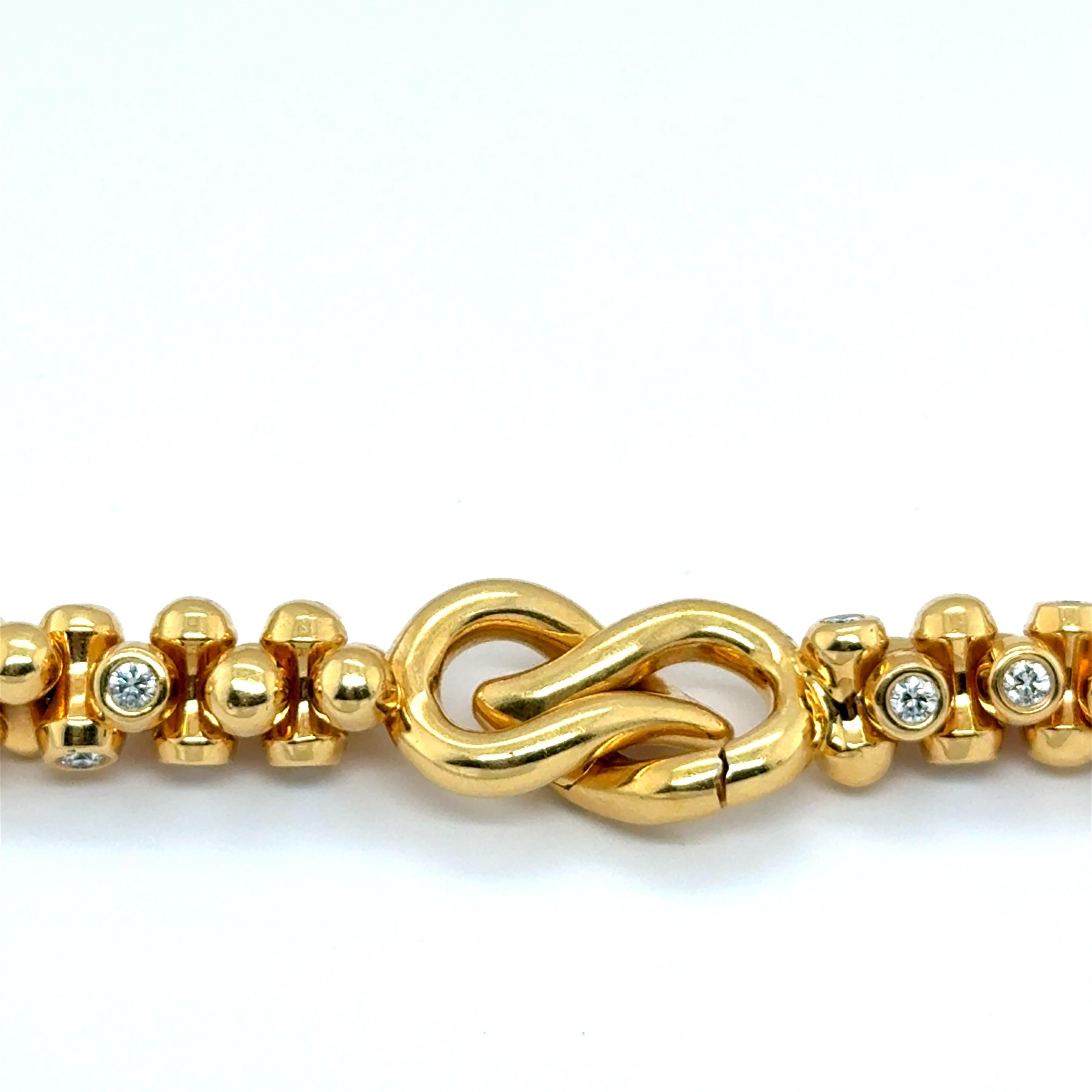 Collier with Diamonds in 18 Karat Yellow Gold by Tamara Comolli 4