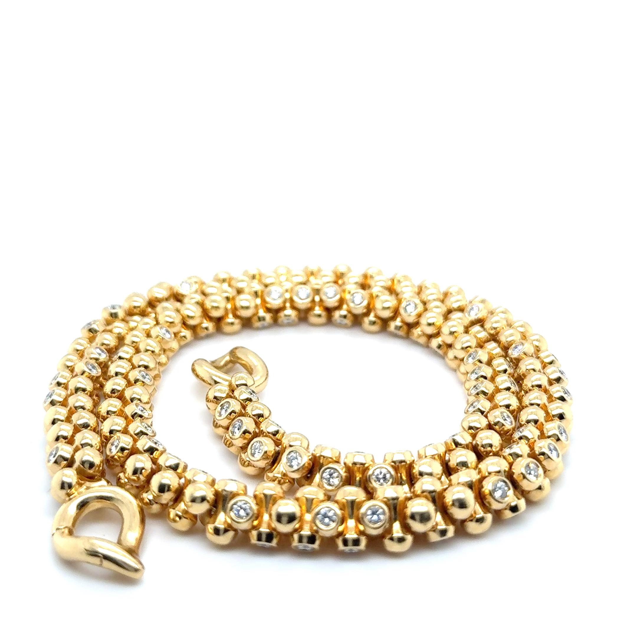 Collier with Diamonds in 18 Karat Yellow Gold by Tamara Comolli 5