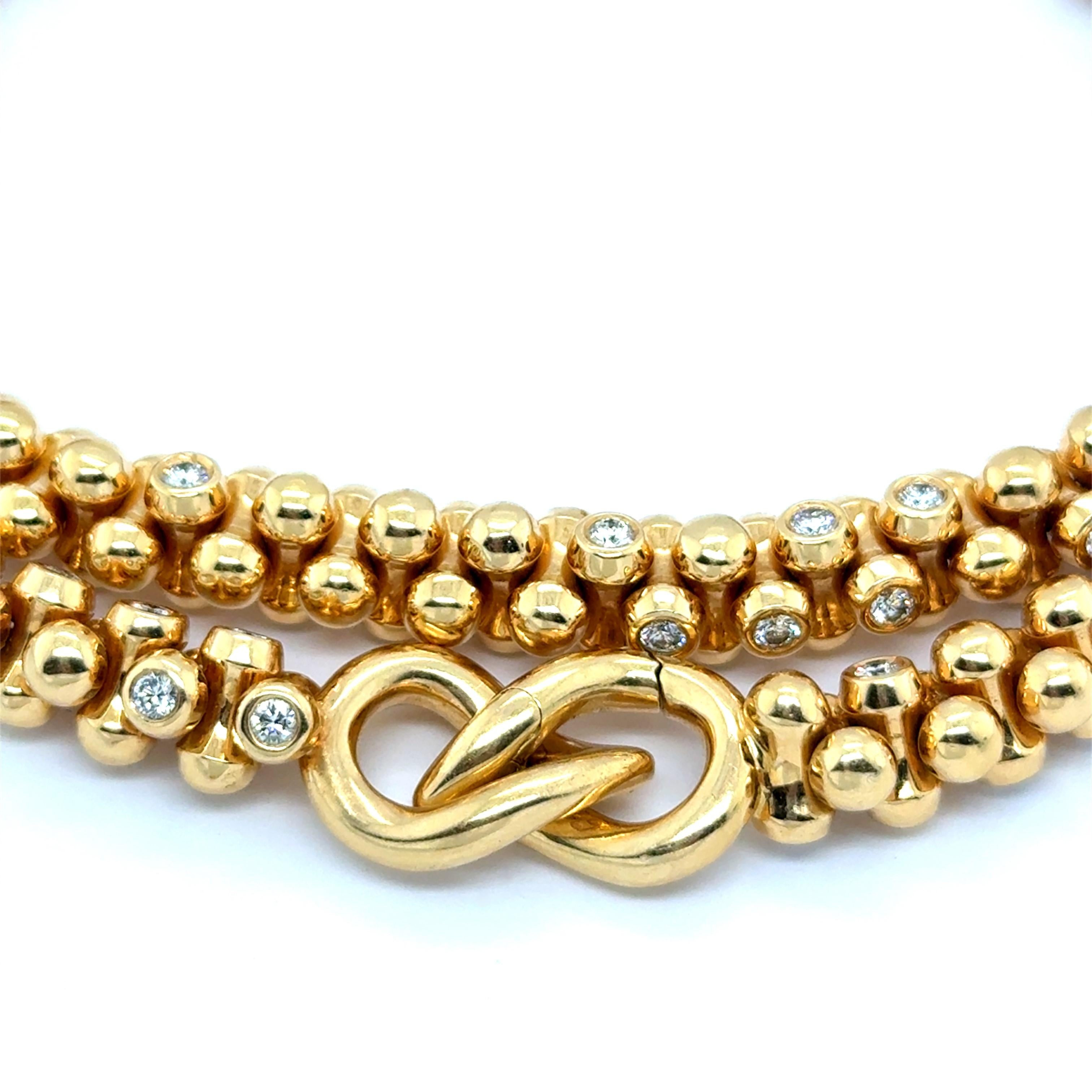 Brilliant Cut Collier with Diamonds in 18 Karat Yellow Gold by Tamara Comolli
