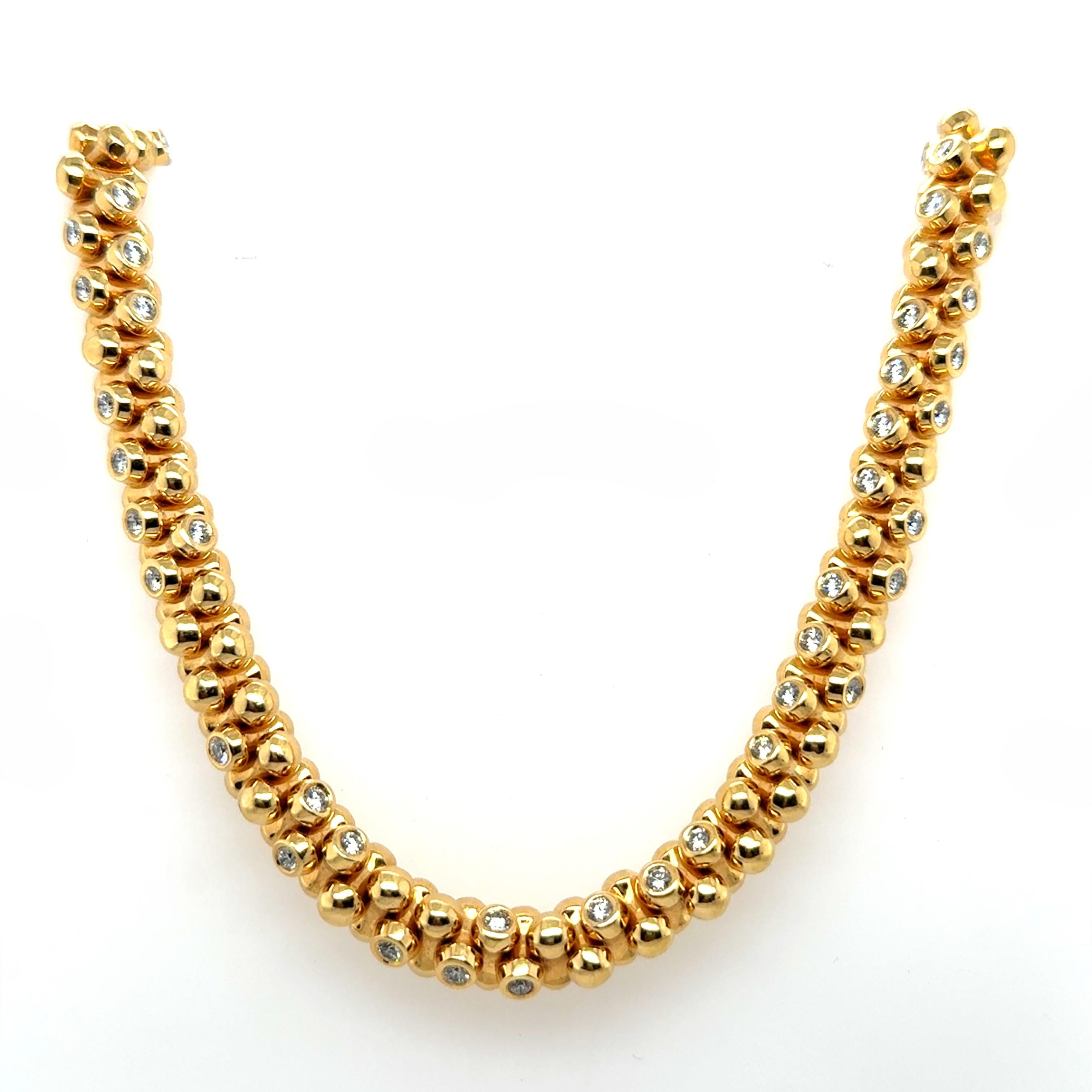 Collier with Diamonds in 18 Karat Yellow Gold by Tamara Comolli 1