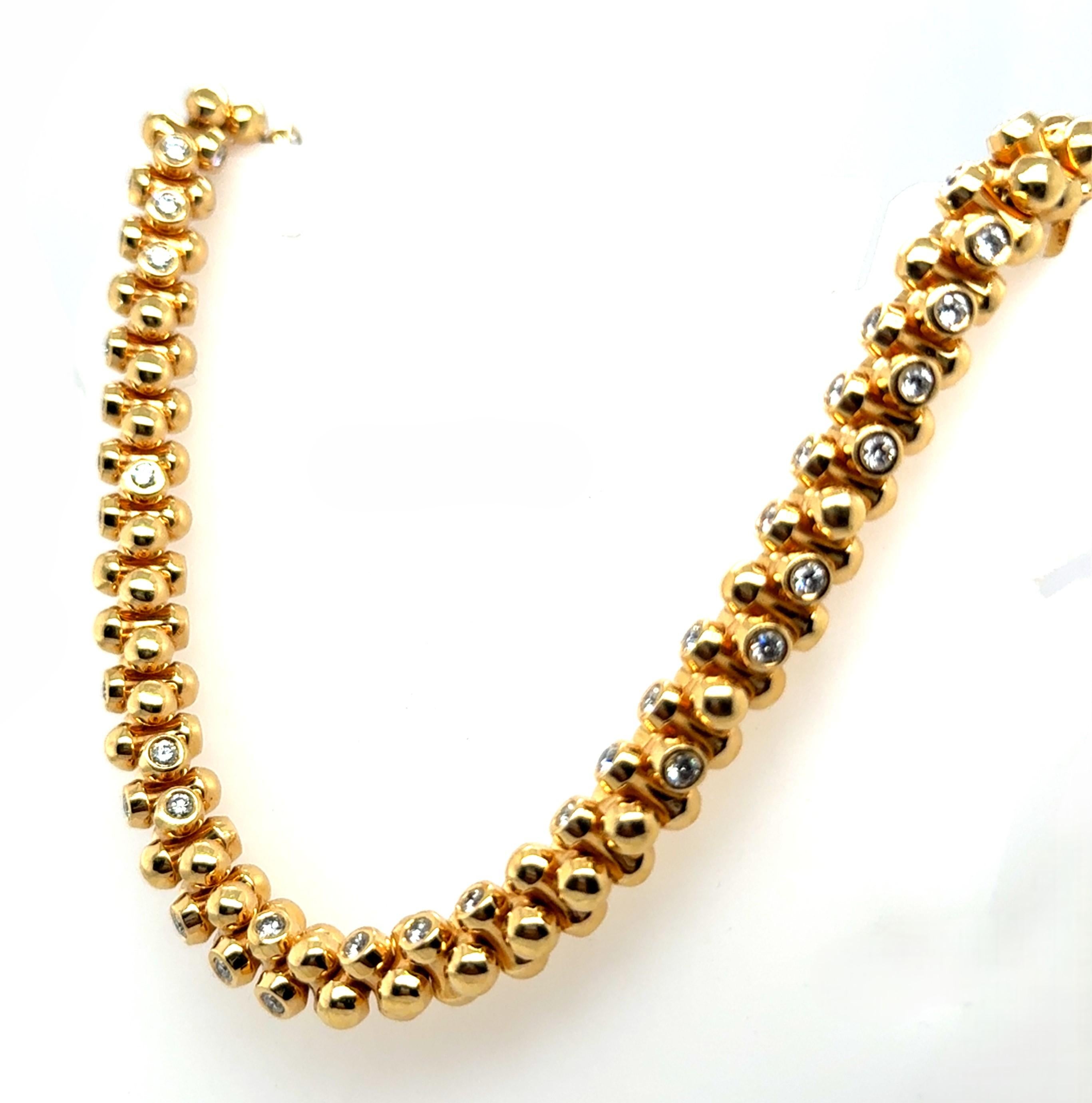 Collier with Diamonds in 18 Karat Yellow Gold by Tamara Comolli 2