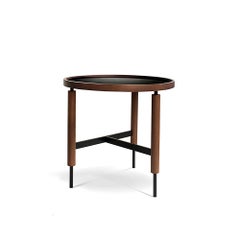 21st Century Designed by Collector Studio Collin Side Table Oak and Metal