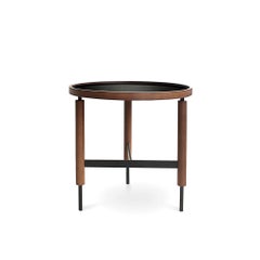 21st Century Designed by Collector Studio Collin Side Table Oak and Metal