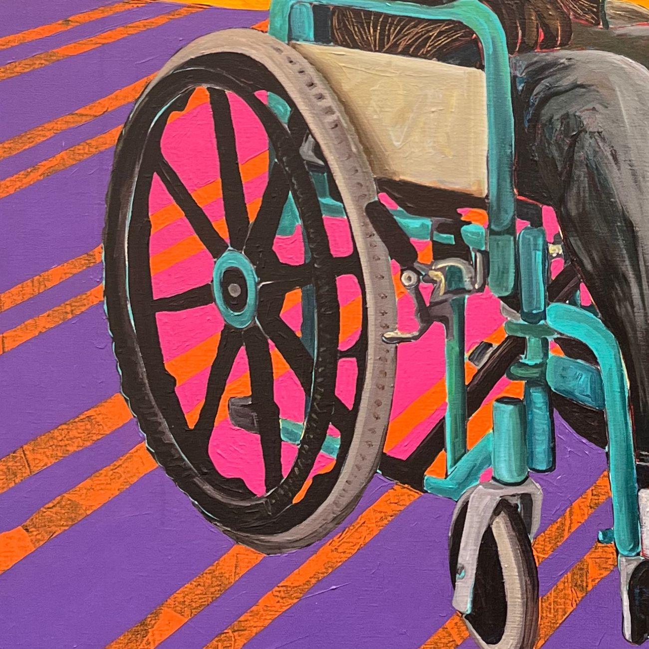 Boy In Wheelchair, par Collin Sekajugo, 2022 Art africain contemporain en vente 3