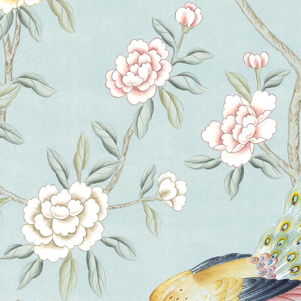Contemporary Collingwood Chinoiserie Mural Wallpaper For Sale