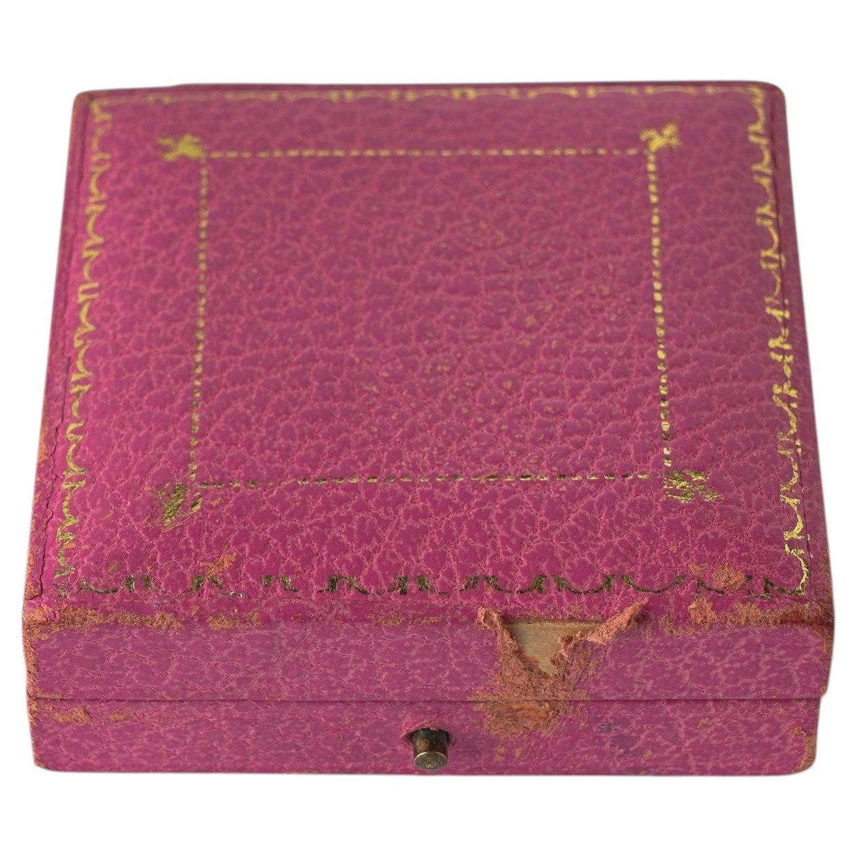 Collingwood Pink Leather Jewellery Box, Royal Warrant, 1950s