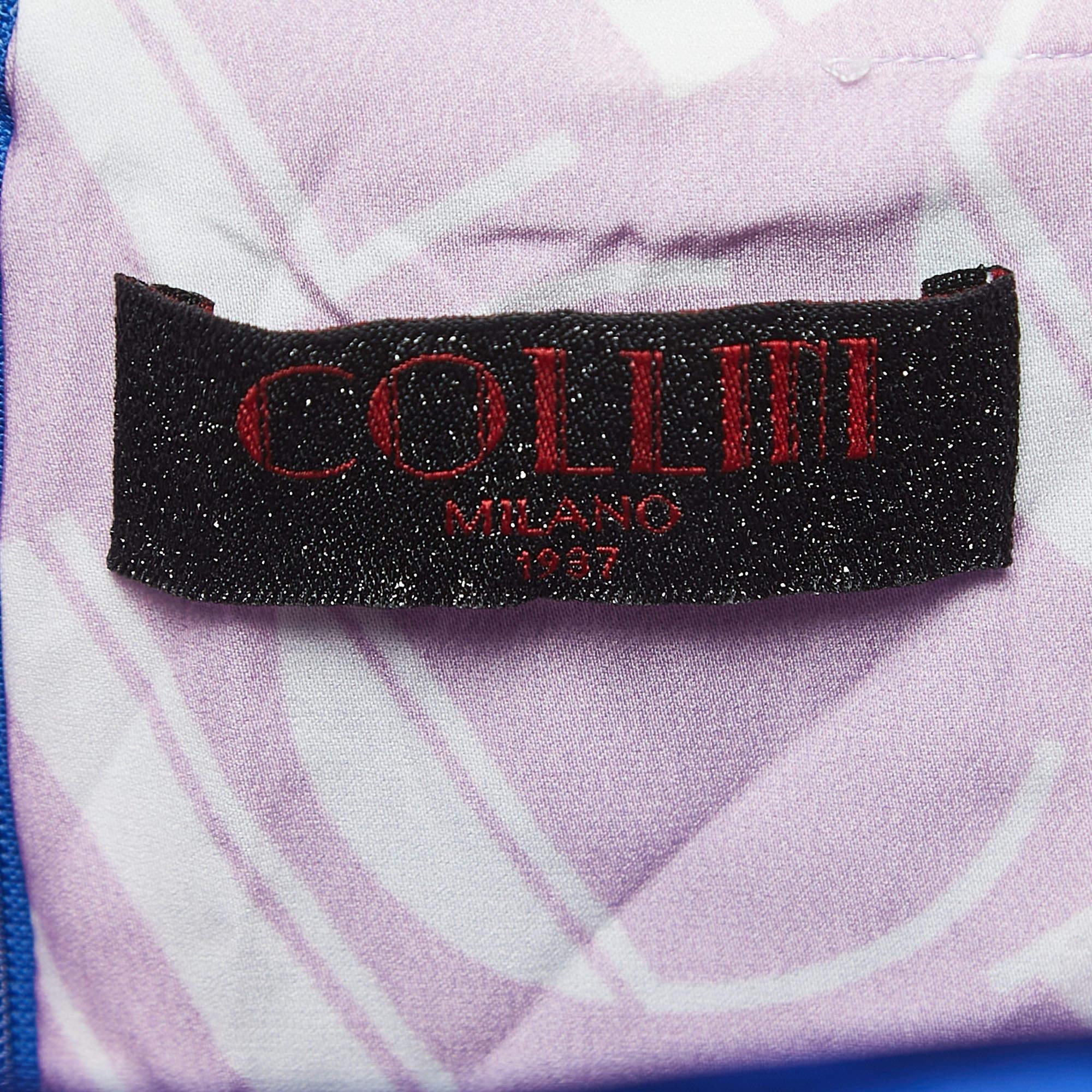 Collini Königsblaues gerafftes trägerloses Minikleid aus Satin S im Zustand „Gut“ im Angebot in Dubai, Al Qouz 2
