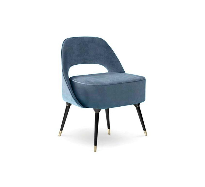 Mid-Century Modern Collins Chair in Velvet For Sale