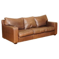 Collins & Hayes Buttery Soft Leather Three Seater Sofa with Feather Filled Back