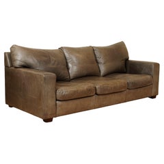Collins & Hayes Buttery Soft Leather Three Seater Sofa with Feather Filled Back