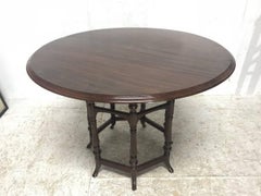 Collinson & Lock, Aesthetic Movement Walnut Centre Table on Turned Baluster Legs