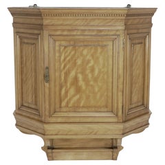 Used Collinson and Lock. An Aesthetic Movement Satin walnut breakfront wall cupboard