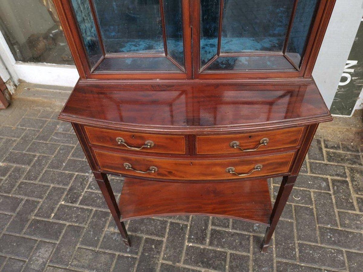 Collinson & Lock. Aesthetic Movement Anglo-Japanese Glazed Walnut Side Cabinet For Sale 4