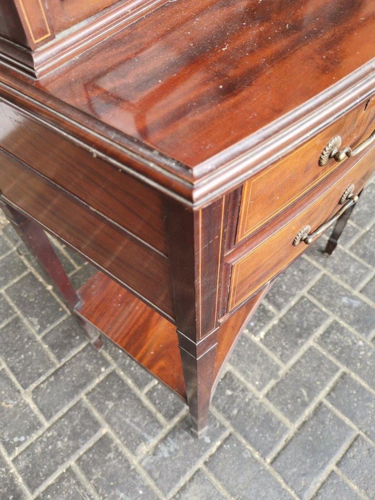 Collinson & Lock. Aesthetic Movement Anglo-Japanese Glazed Walnut Side Cabinet For Sale 7