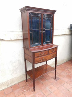 Collinson & Lock. Aesthetic Movement Anglo-Japanese Glazed Walnut Side Cabinet