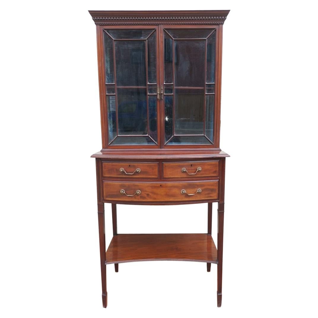 Collinson & Lock. Aesthetic Movement Anglo-Japanese Glazed Walnut Side Cabinet For Sale