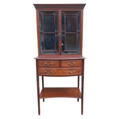 Collinson & Lock. Aesthetic Movement Anglo-Japanese Glazed Walnut Side Cabinet