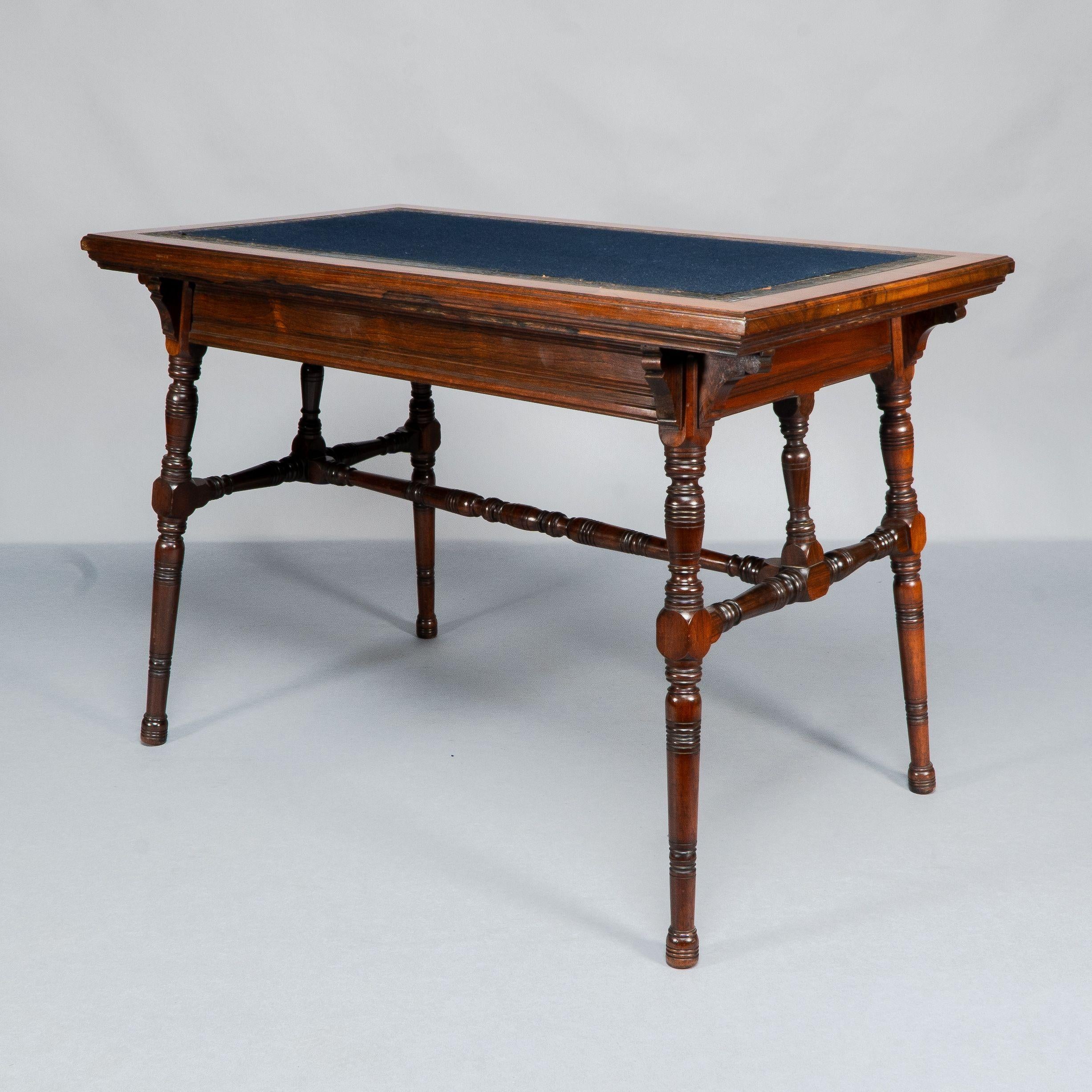 Collinson & Lock. Aesthetic Movement Two Drawer Writing Table. 1