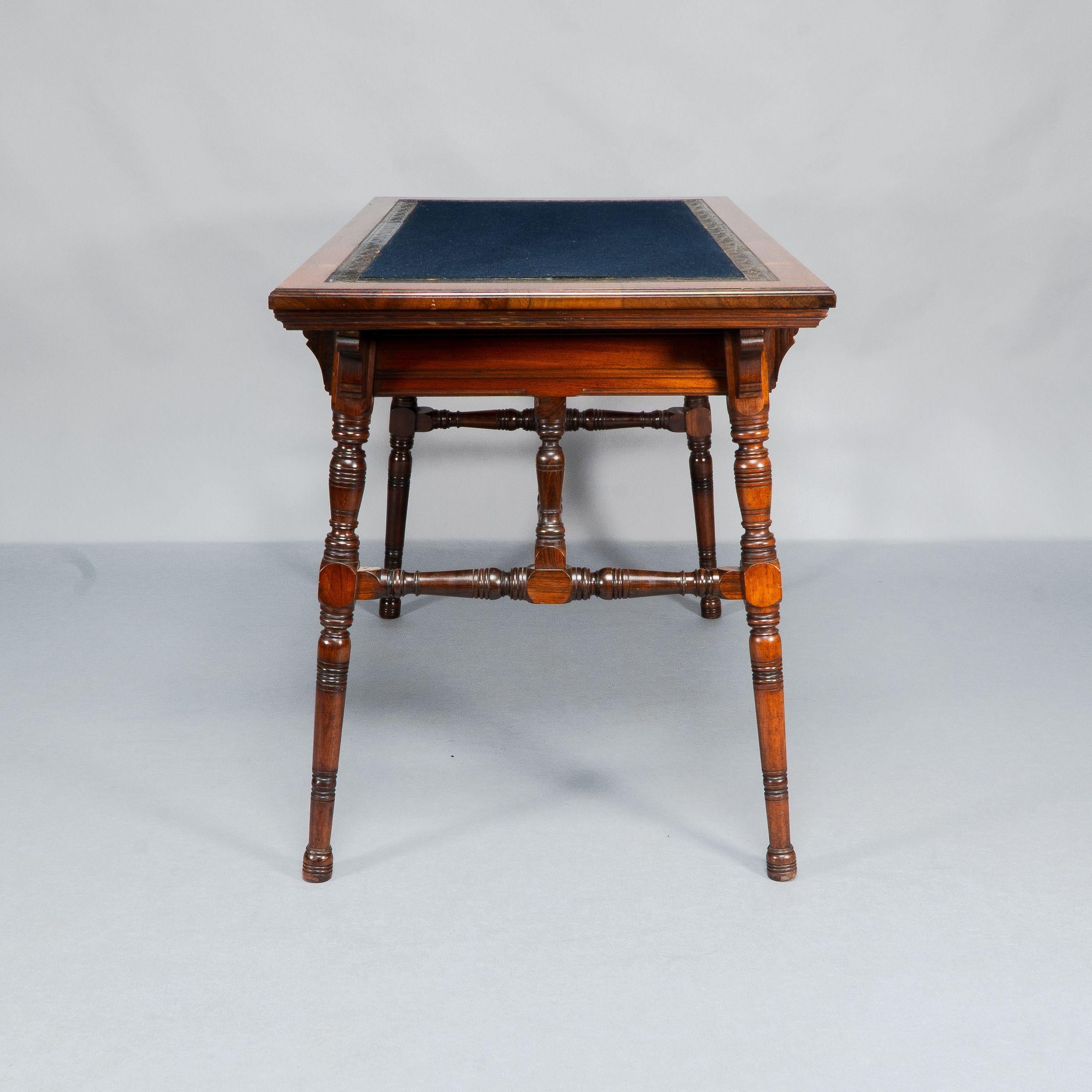 Collinson & Lock. Aesthetic Movement Two Drawer Writing Table. 2