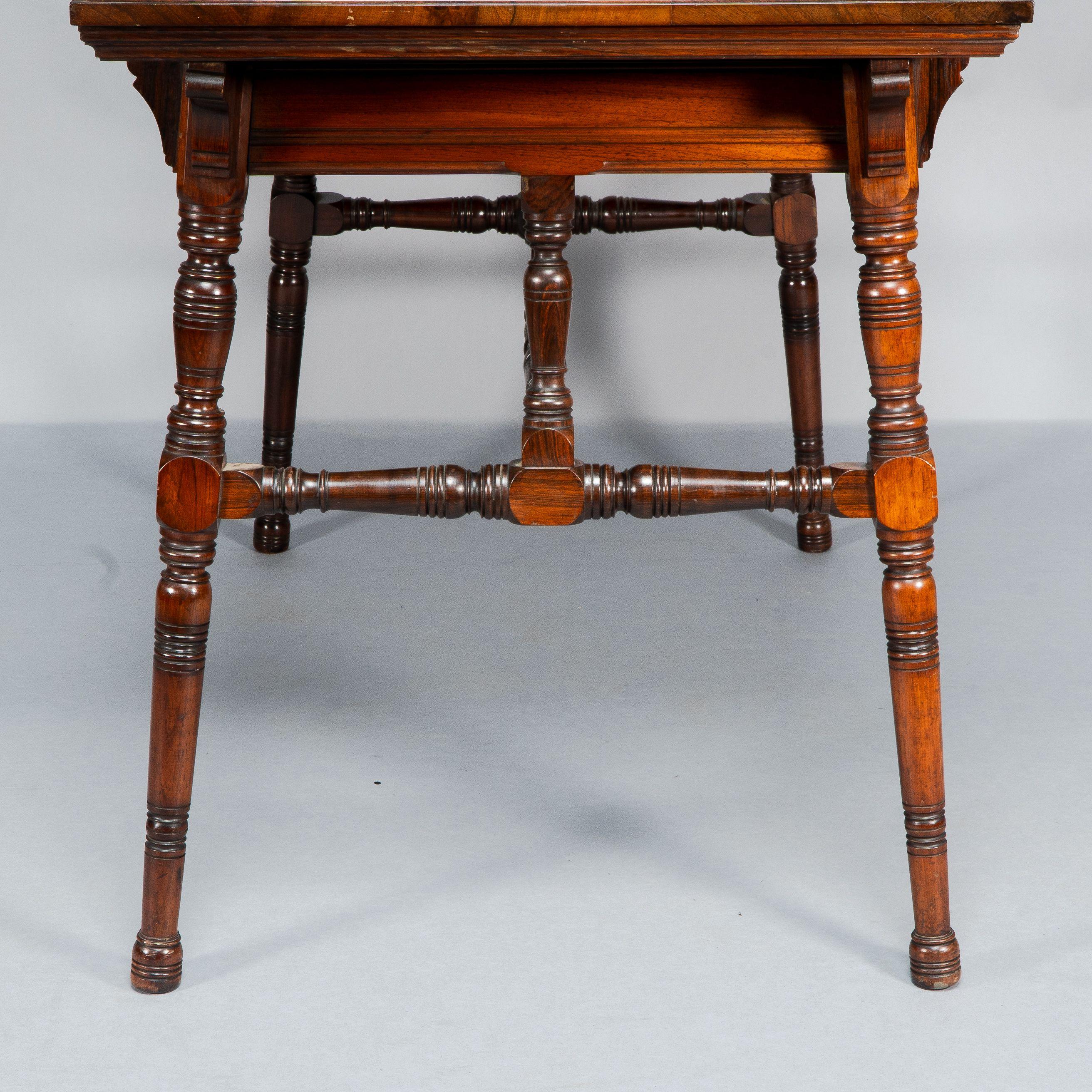 Collinson & Lock. Aesthetic Movement Two Drawer Writing Table. 4