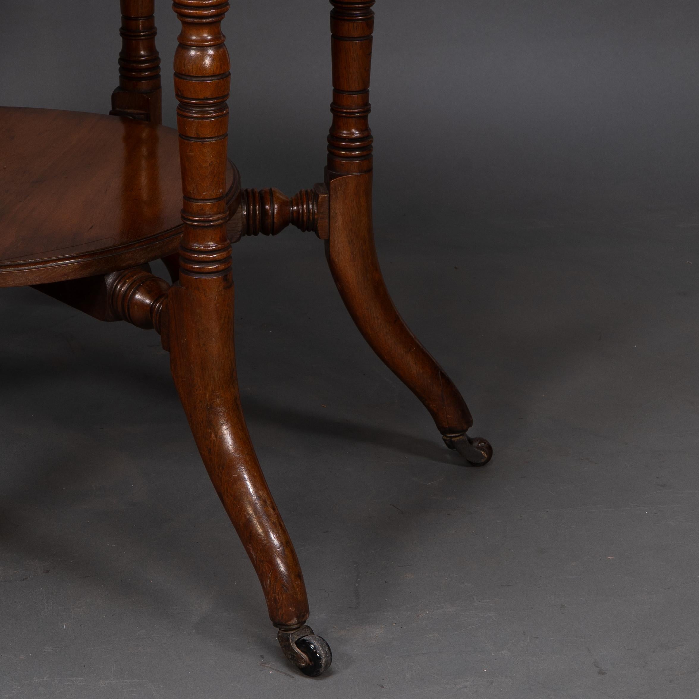 Collinson & Lock attributed. An Aesthetic Movement walnut octagonal center table For Sale 8