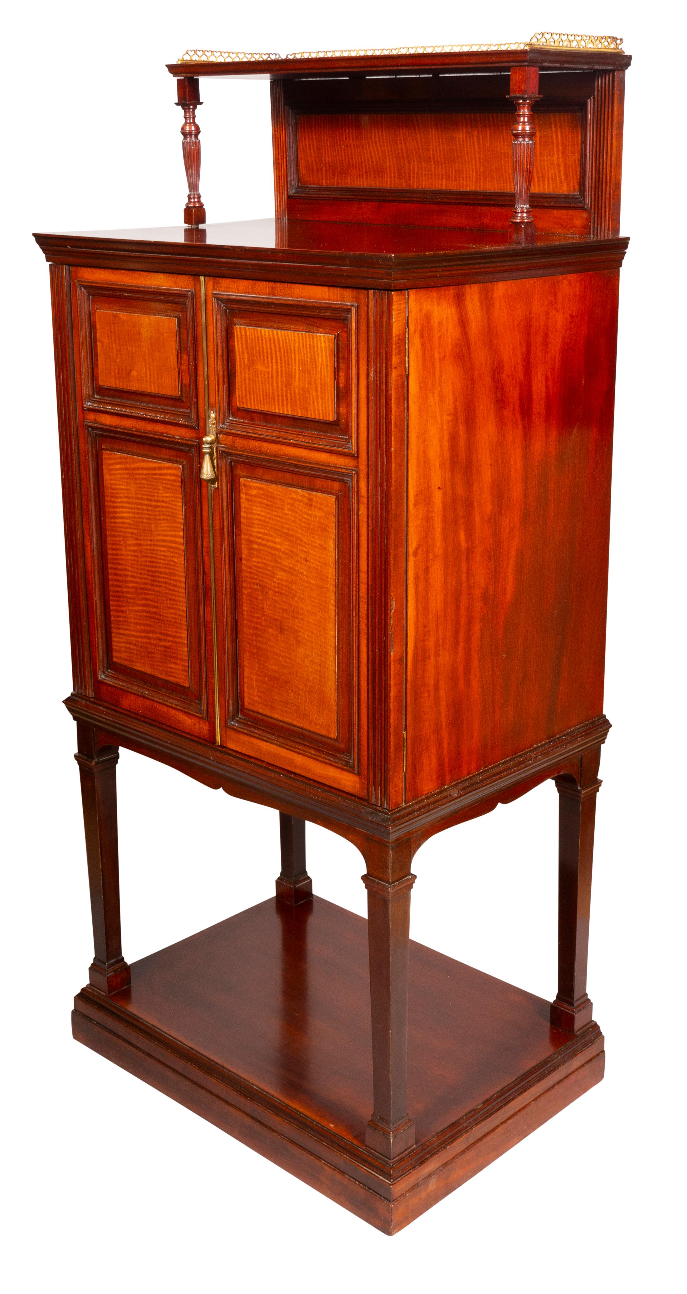 Late 19th Century Collinson & Lock Mahogany Cabinet For Sale