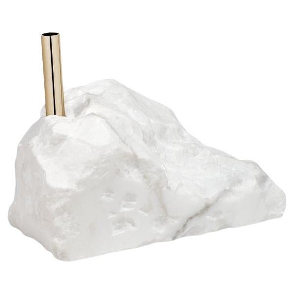 Colli I - Stand pour plantes en laiton avec base en marbre Elegance Estremoz