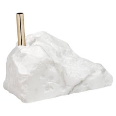 Colli I - Stand pour plantes en laiton avec base en marbre Elegance Estremoz