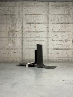 Collision 2.1 Floor Lamp in Iron & Travertine by D´ARK Atelier