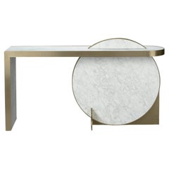 Collision Carrara Marble Console by Bohinc Studio