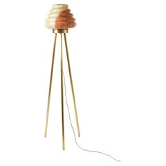Colmena Floor Lamp by Merve Kahraman, Hand-Blown Glass & Polished Copper