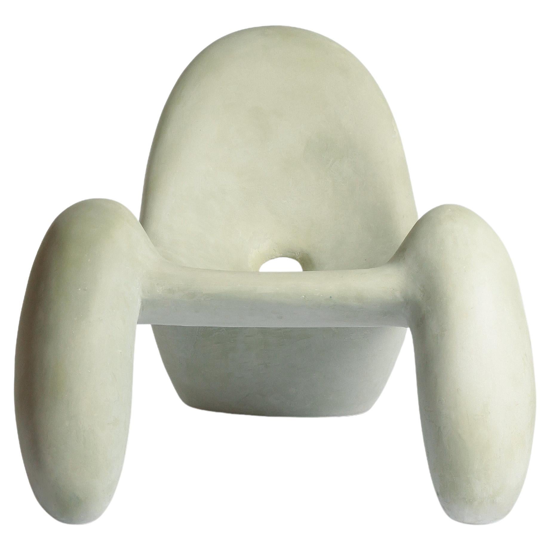 Colo Mint Lounge Chair in Marble Powder by Pedro Ávila
