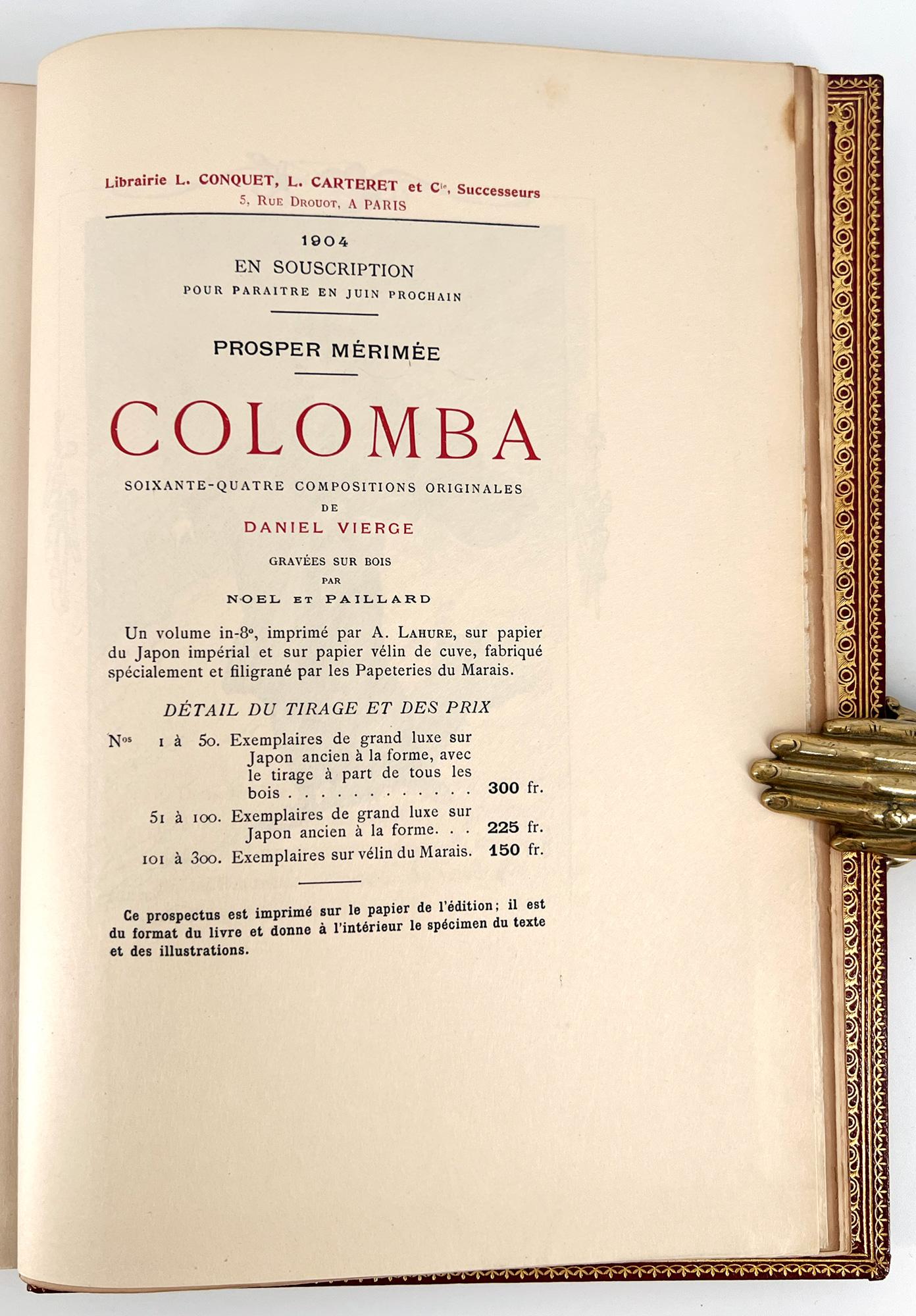 Colomba de Prosper Mérimée, Prosper - ILLUSTRATED Bon état - En vente à Middletown, NY