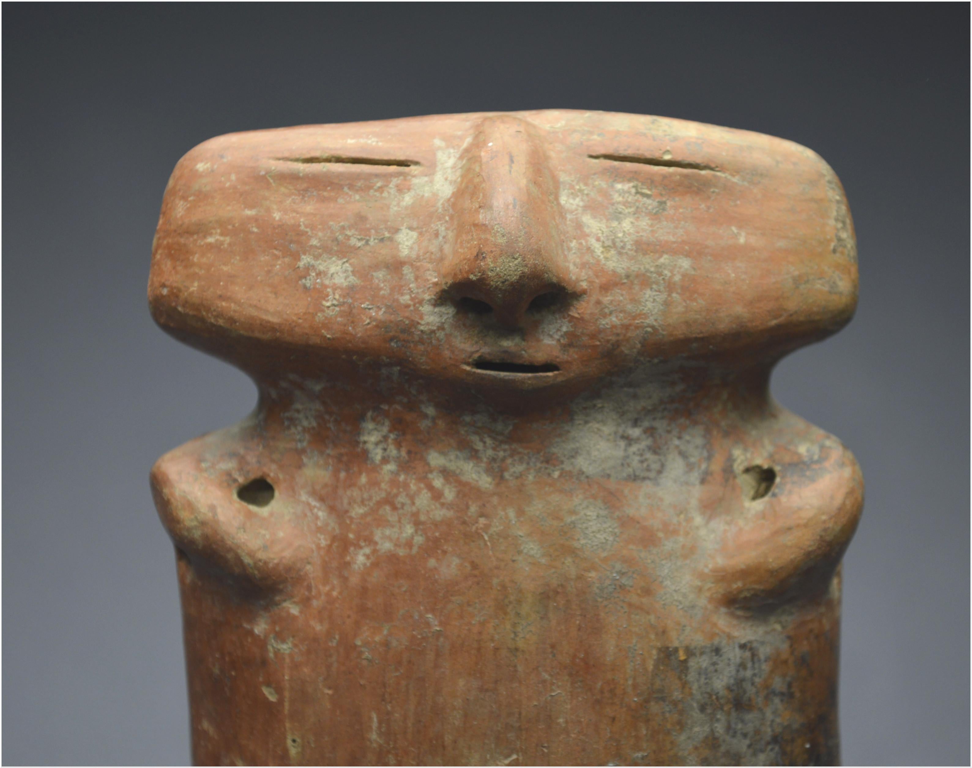 18th Century and Earlier Colombia, 800–1200 AD, Quimbaya Culture, Anthropomorphic Terracotta Statuette