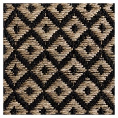 8' x 10' Area Rug,  Handwoven Horsehair and Jute Diamonds, Colombian Crin Rugs
