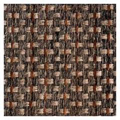 Horsehair, Jute and Dulce de Leche Leather Runner, Colombian Crin Rugs