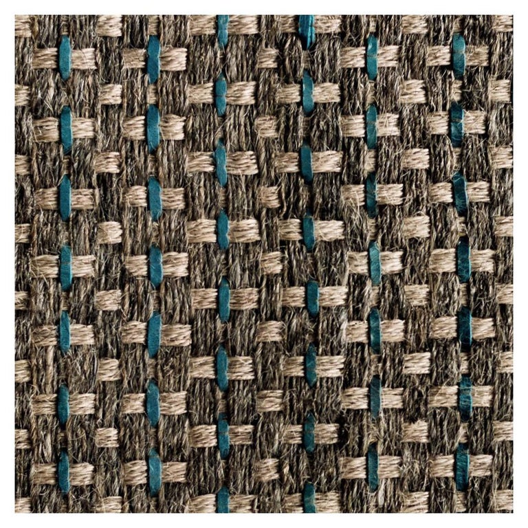 Colmbian Rug With Patterns 8' x 10' Area Rug, Handwoven Horsehair, Jute and Ocean Leather ...