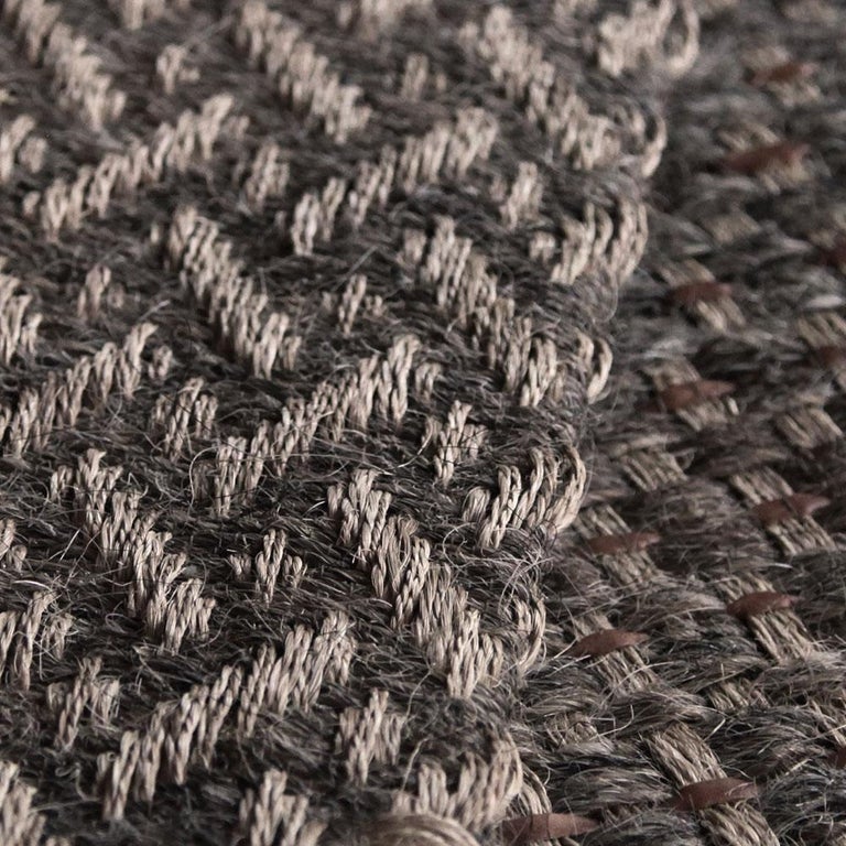 Colombian Crin Rug, 8' x 10' Area Rug, Handwoven Horsehair + Jute, Pre