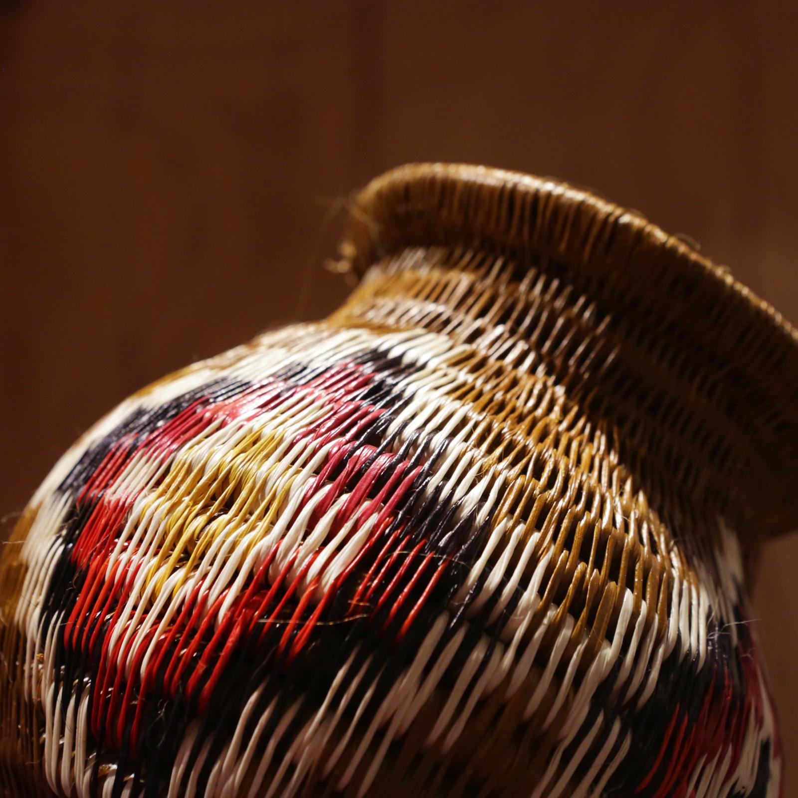 Contemporary Colombian D Vase Hand-Braided