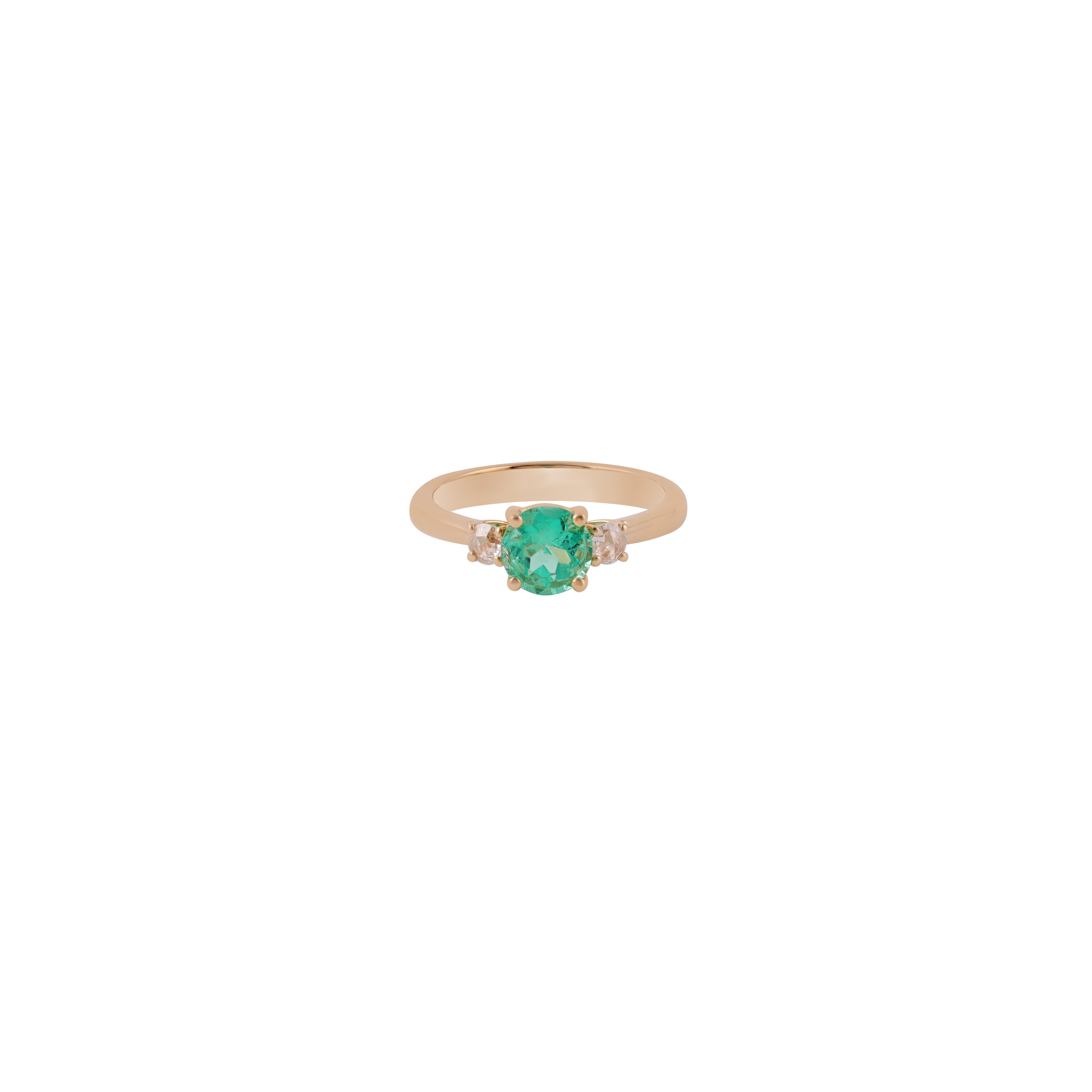 Magnificent Colombian Emerald ring.  
Colombian Emerald & Diamond Ring 18K Yellow Gold 


Colombian Emerald - 0.97 Carat
Diamond - 0.13 Carat 
18 Karat Yellow Gold - 3.45 Grams



Custom Services
Resizing is available.
Request Customization
