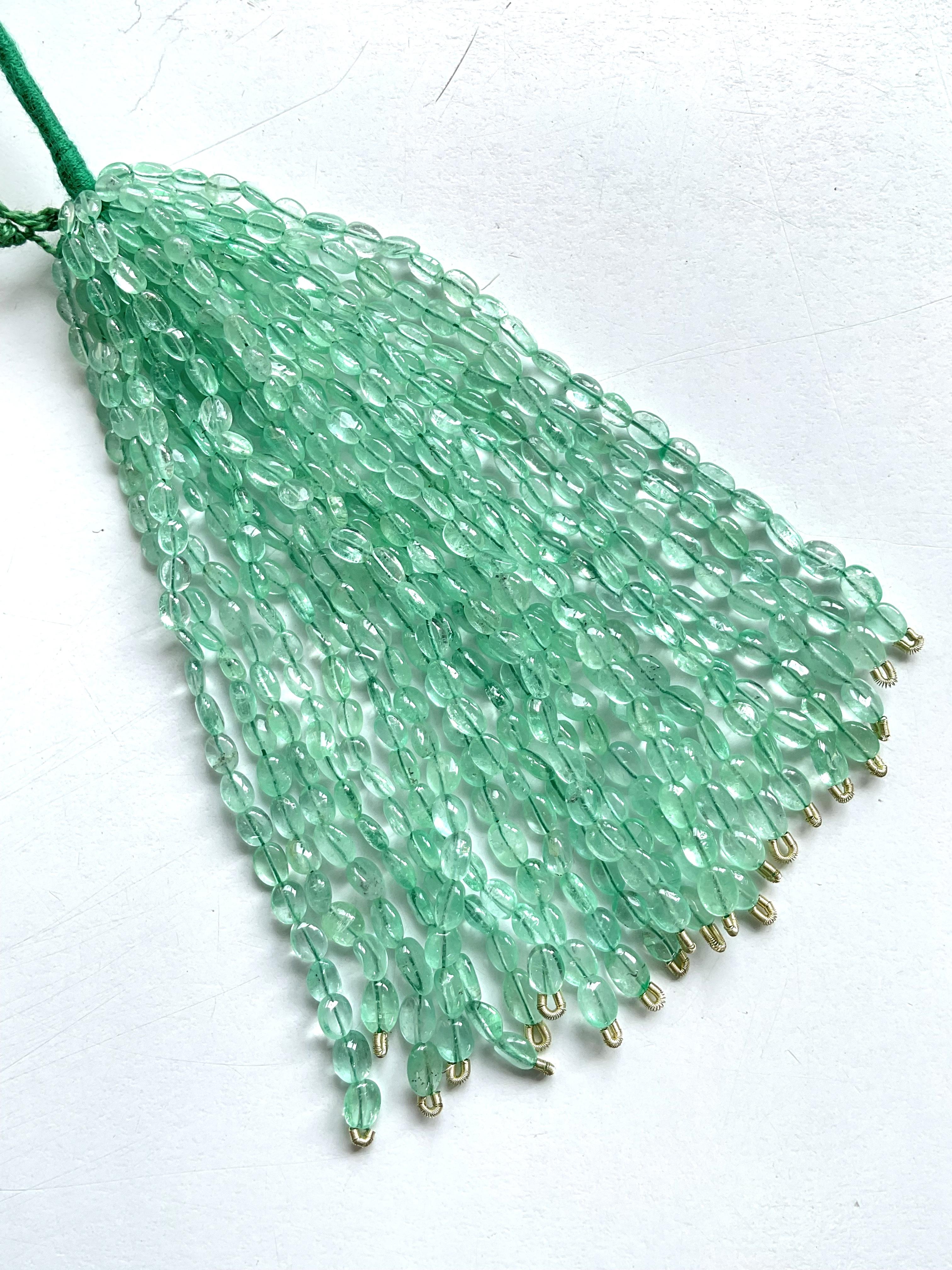 Kolumbianischer Smaragd 139,60 Karat schlichte ovale Edelsteine für edlen Schmuck im Zustand „Neu“ im Angebot in Jaipur, RJ