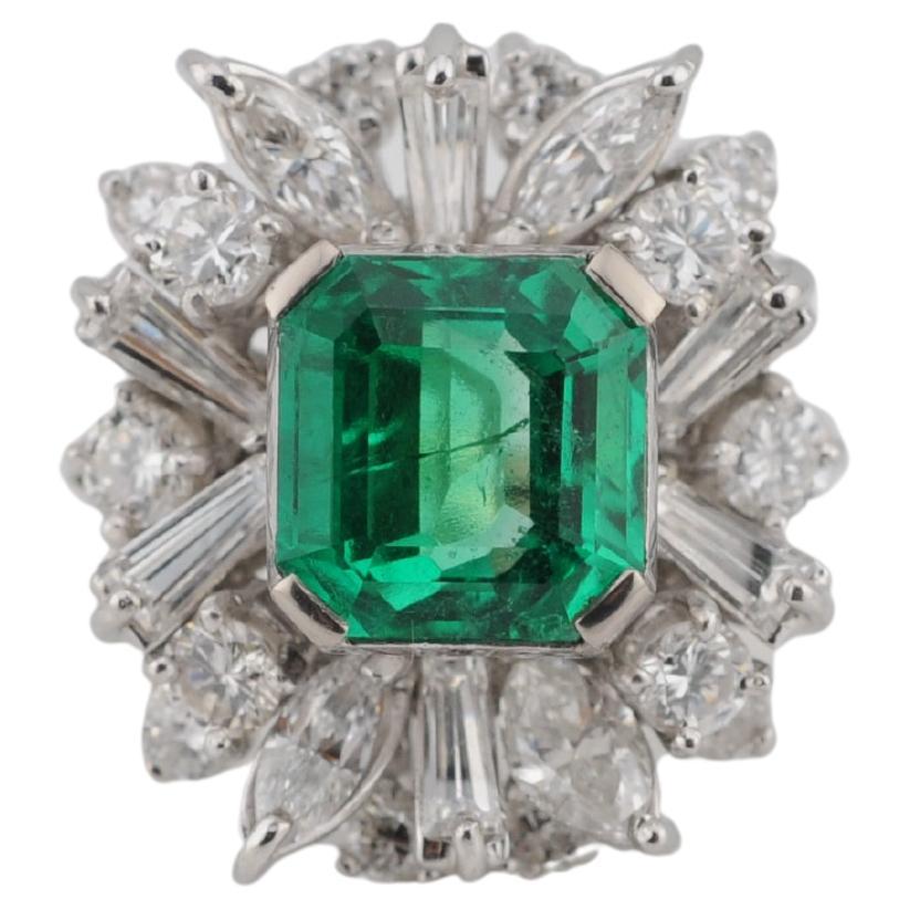 Kolumbianischer Smaragd 3,7 ct  Lebendiges Grün, unbedeutendes Öl, GRS-zertifiziert im Angebot 1