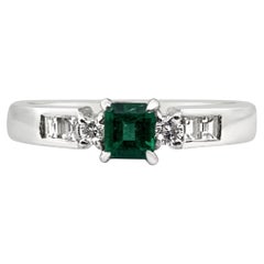 Kolumbianischer Smaragd und Diamant Bergen Ring 18K Gold