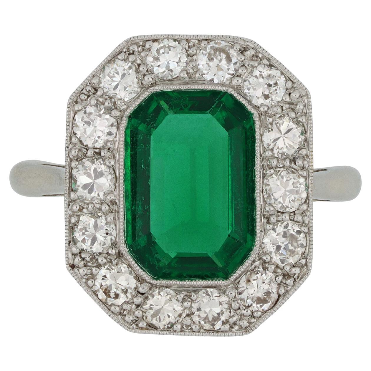 Coronet di smeraldi e diamanti colombiani, circa 1925. in vendita