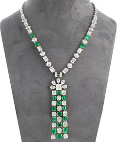 Collar de Esmeralda Colombiana y Diamantes