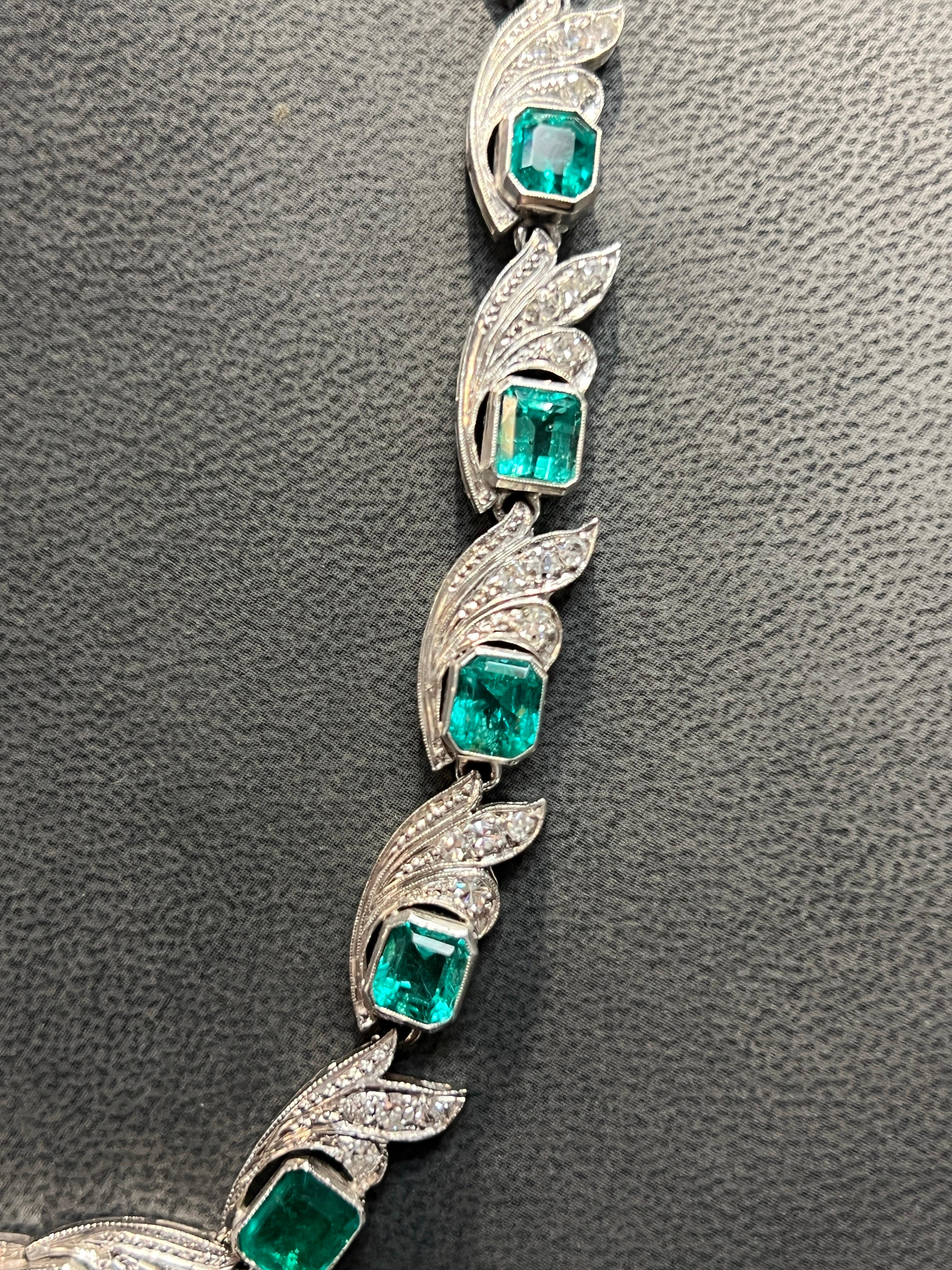 Collana di smeraldi e diamanti colombiani in vendita 3